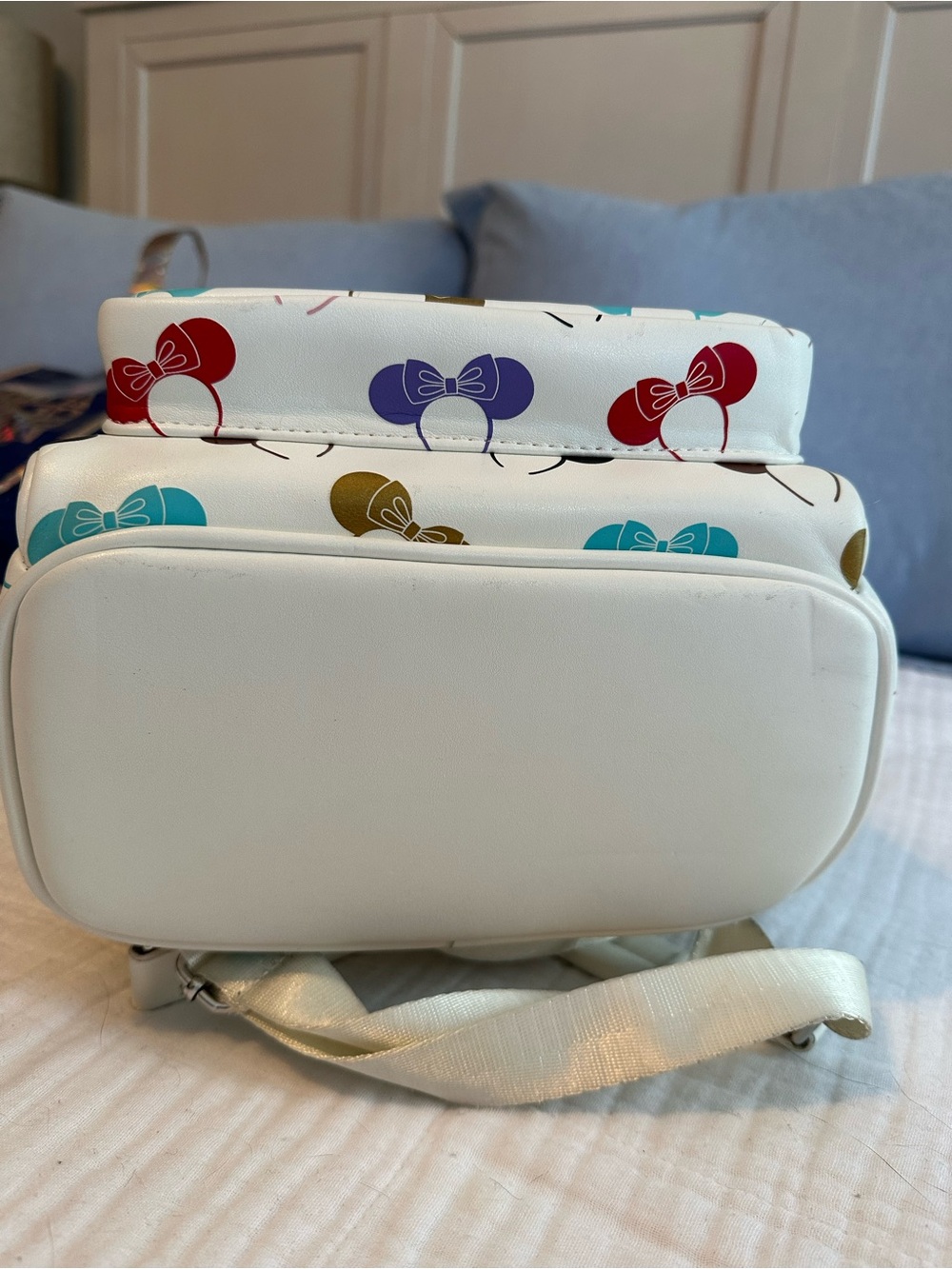 Loungefly x Disney Parks White Minnie Ear Pattern Mini Backpack - Picture 7 of 7